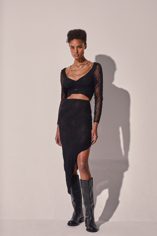 Cascade long skirt