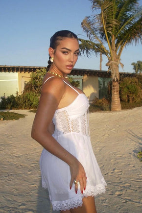 Georgina Rodríguez deslumbra con un vestido ibicenco de Charo Ruiz