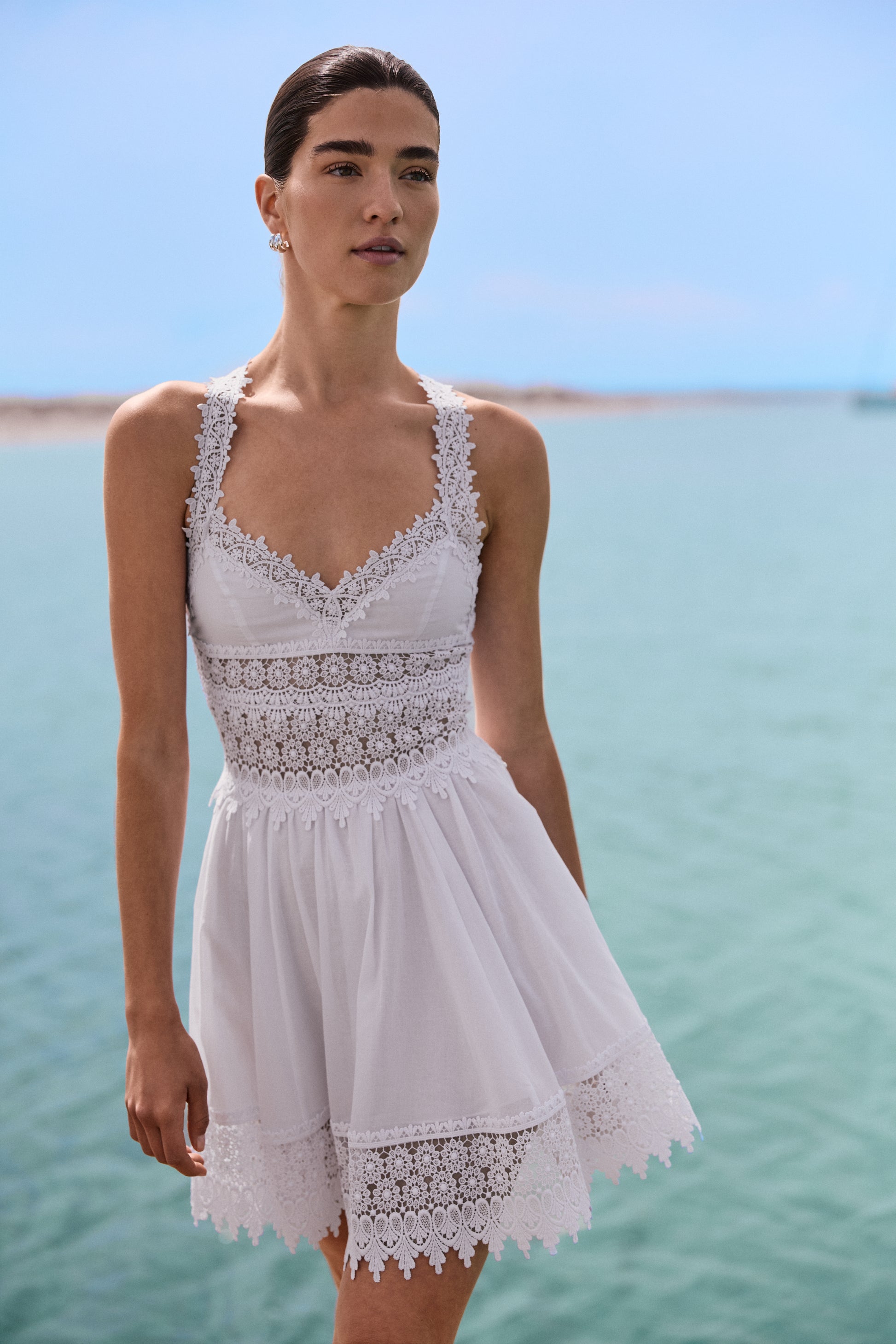 short dress with lace Marilyn short dress