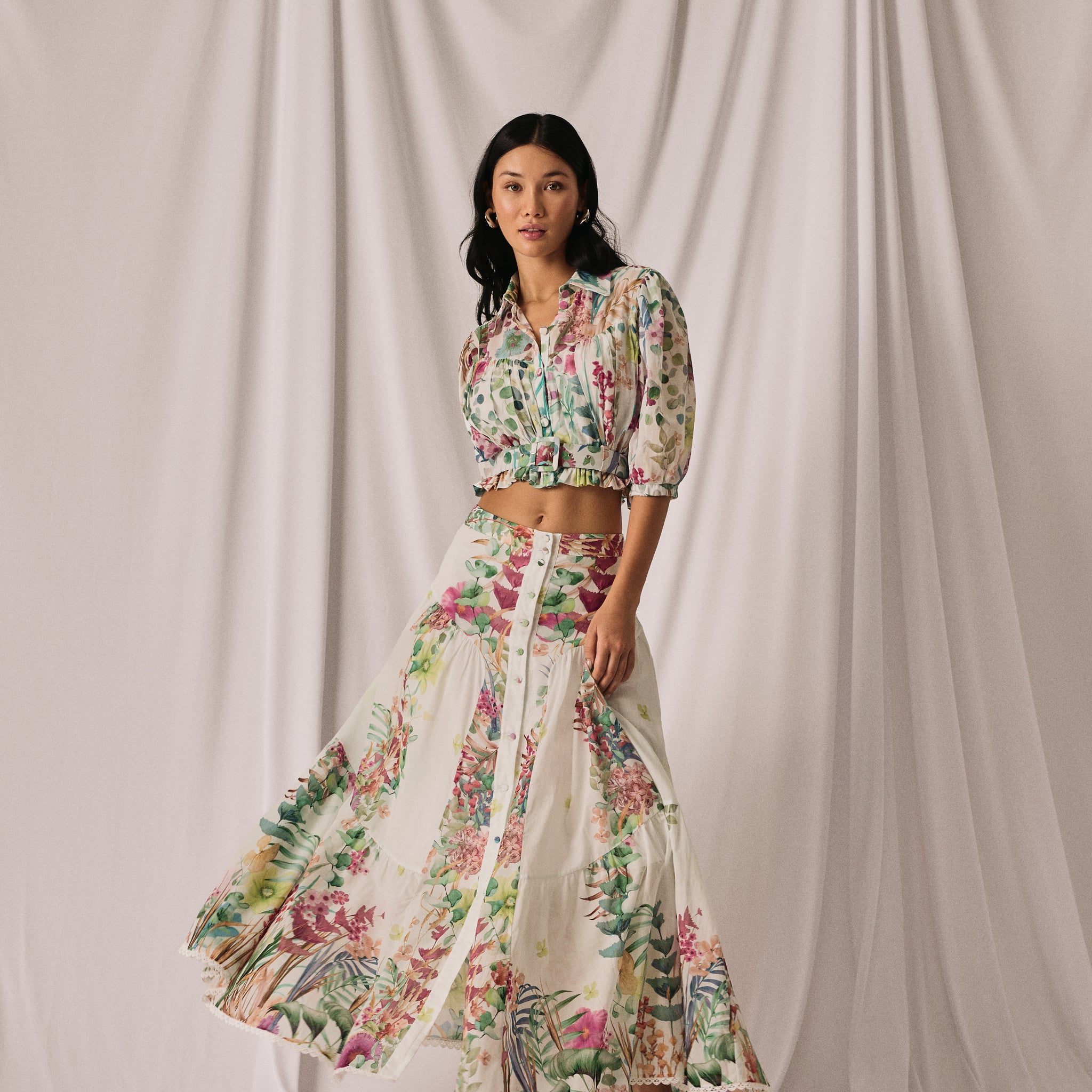Roselle long skirt